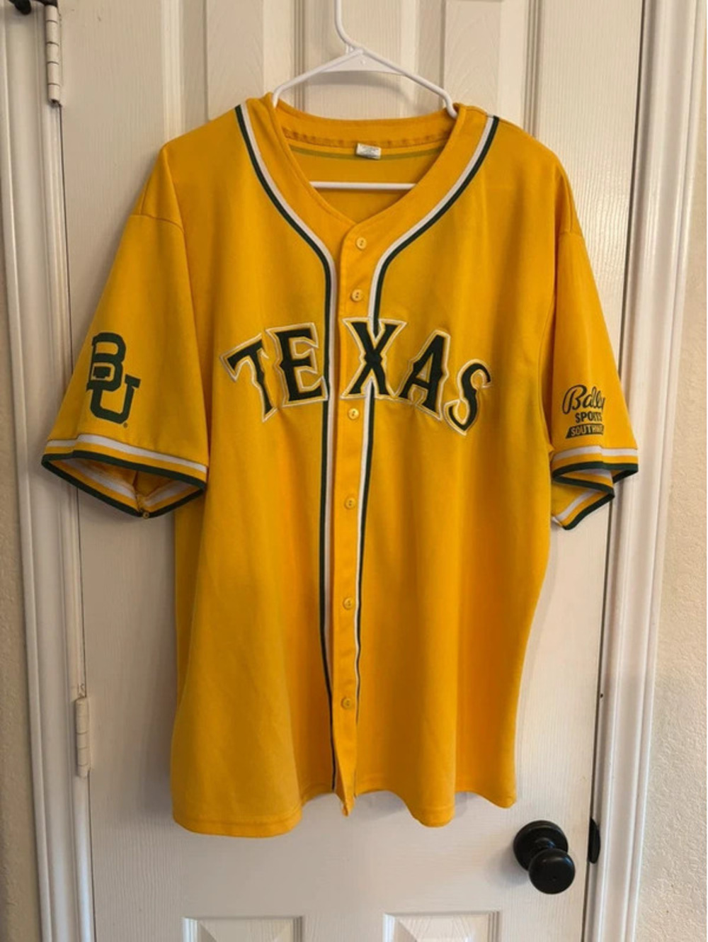 Texas Rangers Baseball Baylor Bears SGA Button Jersey 2023 Embroidered 2XL